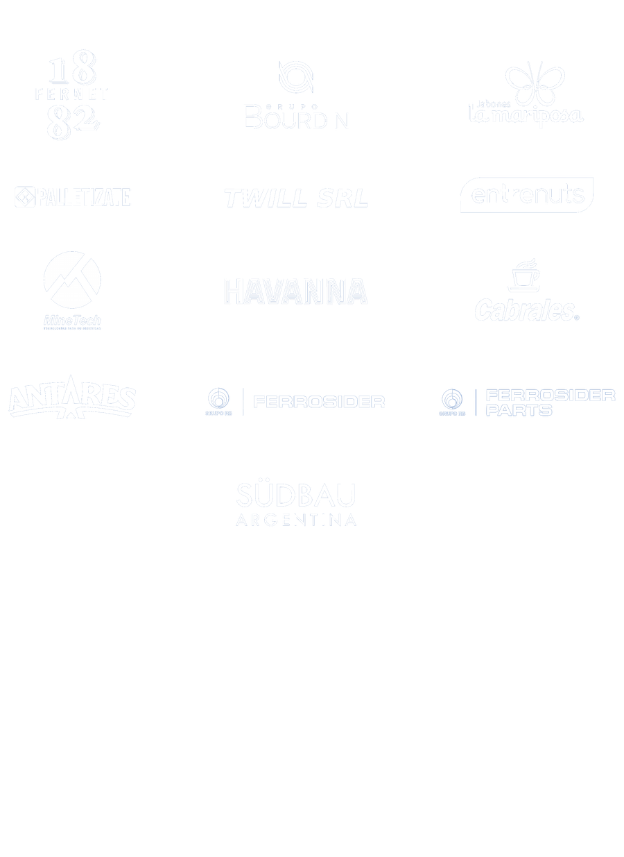 Sponsors: 18 Fernet 82, Bourdin, La Mariposa, Palletizate, Twill, Entrenuts, MineTech, Havanna, Cabrales, Antares, Ferrosider, Ferrosider Parts y Südbau Argentina